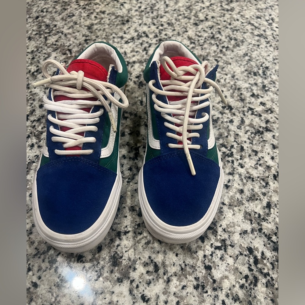 Vans Colorful Athletic Sneakers - Blue, Green, Red, Yellow size 8 - Picture 2 of 5